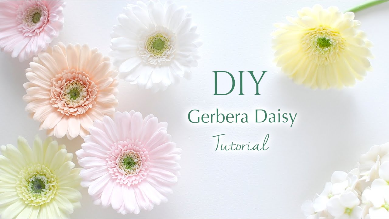 100均粘土で作るガーベラの花の作り方 DIY How To Make Clay Gerbera Flower
