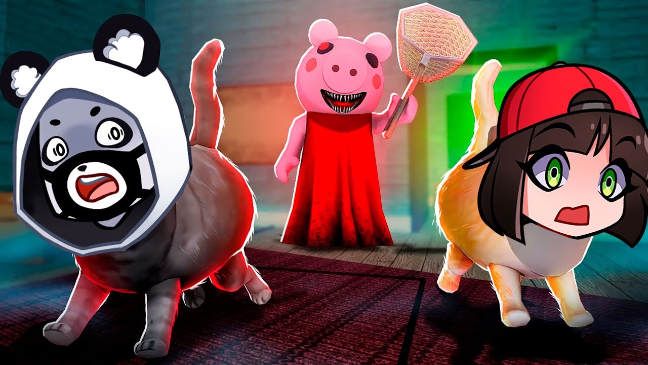 Побег от ПИГГИ в Roblox The Catcher 🐱 КАК МЫ СТАЛИ КОТИКАМИ в Роблокс?