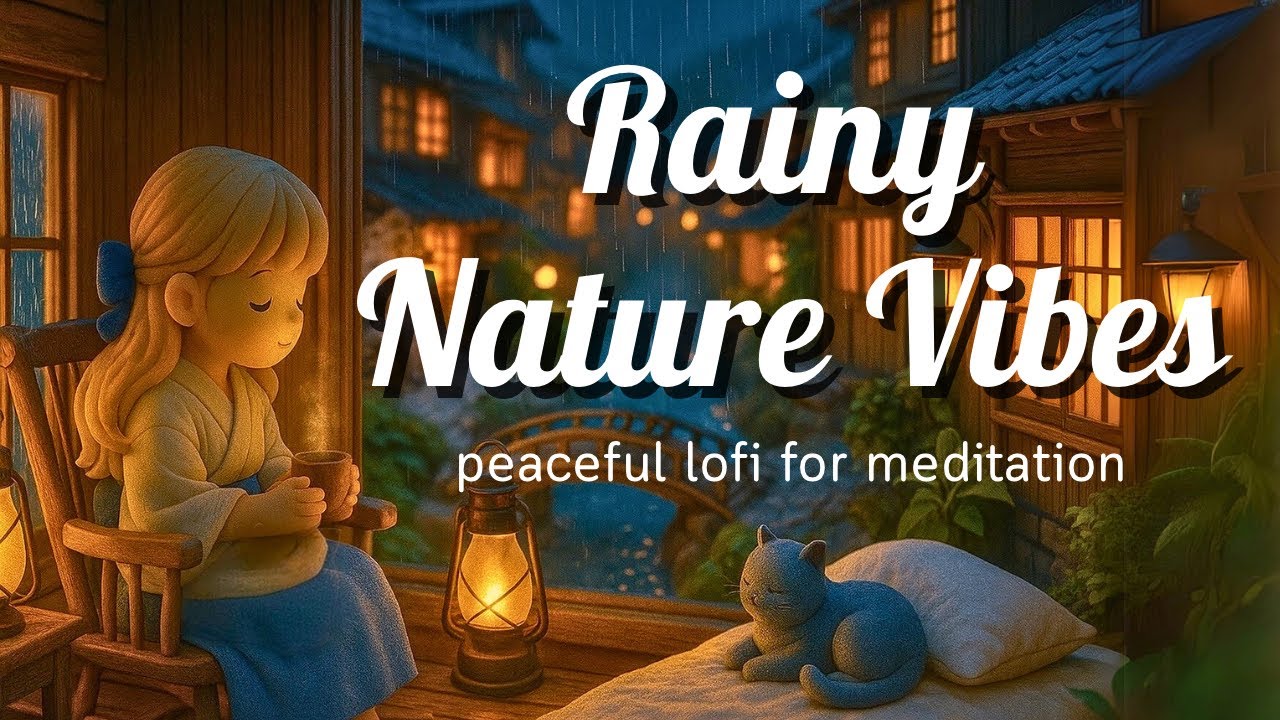 night tea meditation 🍵 | 1 hour rainy lofi for relax & calm