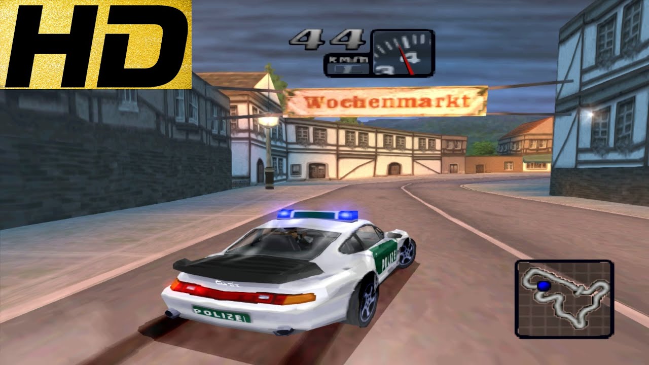 landstrasse police pursuit HD [1080p] 2K проселочная дорога жаркая погоня walkthrough NFS 4 HS PS