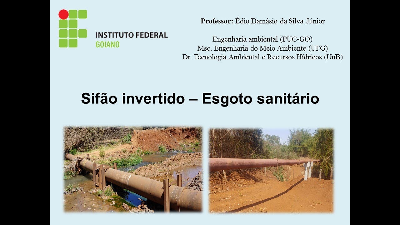 Sifão invertido - Esgoto sanitário
