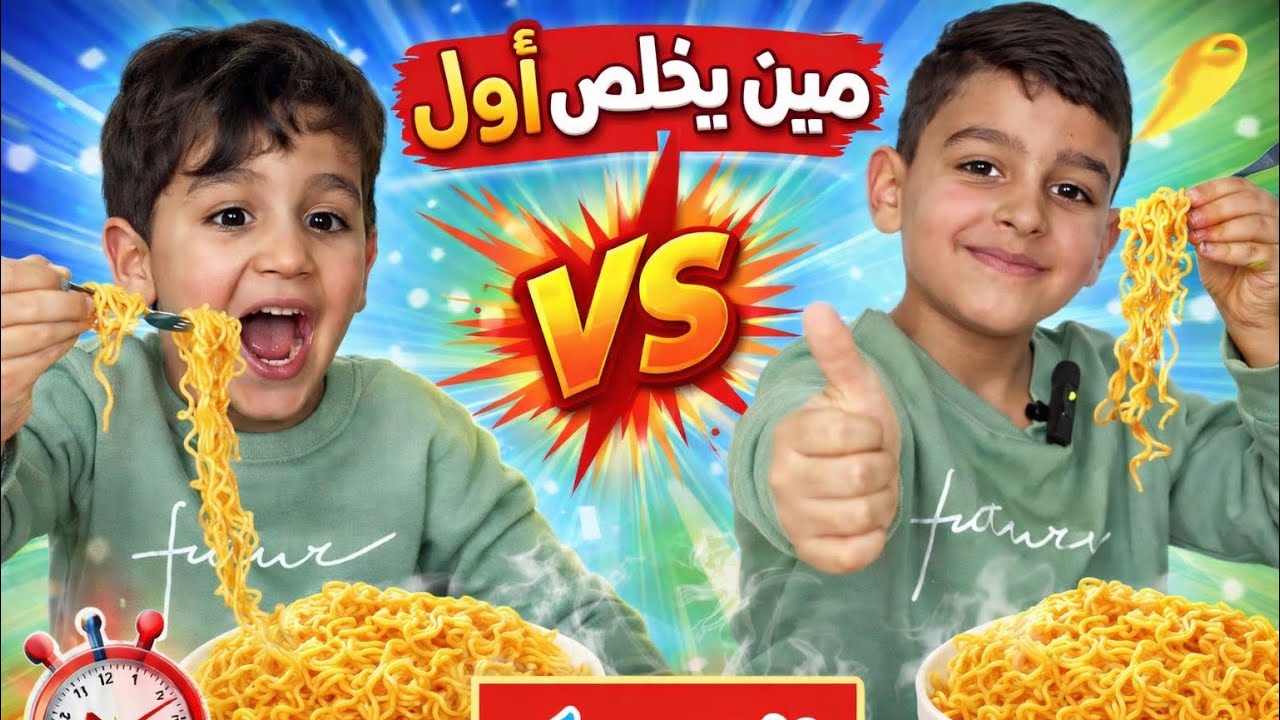  تحدي الإندومي 🍜 مين يخلص أول؟ 😂 T&M Family