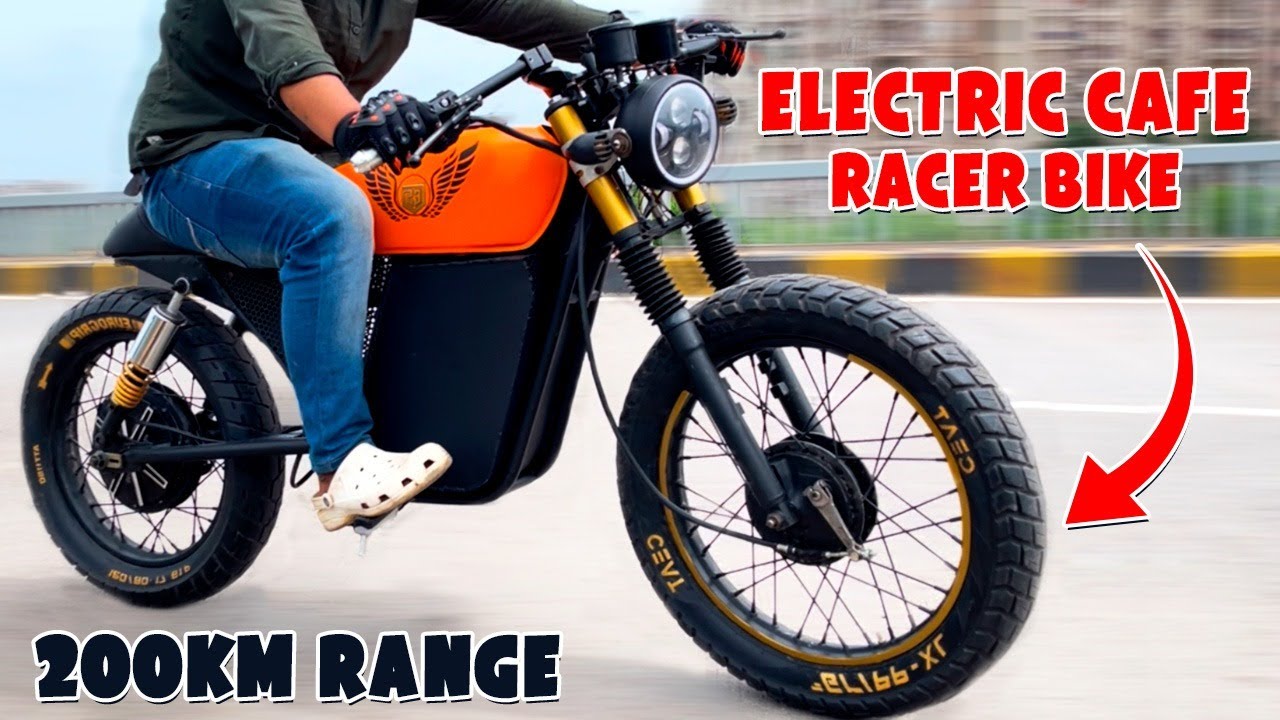 How to Build Electric Cafe Racer Bike  200km Range | Electric Bike @CreativeScienceOfficial