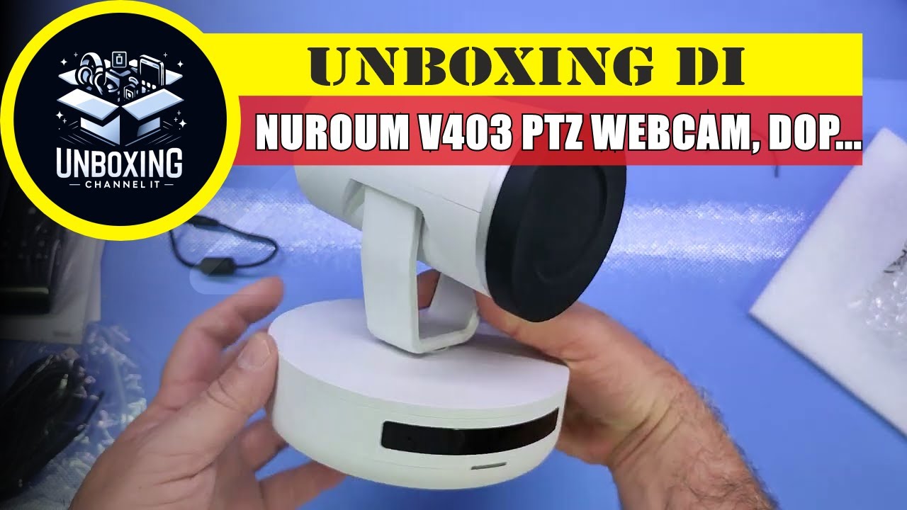 Nuroum V403 PTZ Webcam, Doppio Microfono Zoom ottico 5X