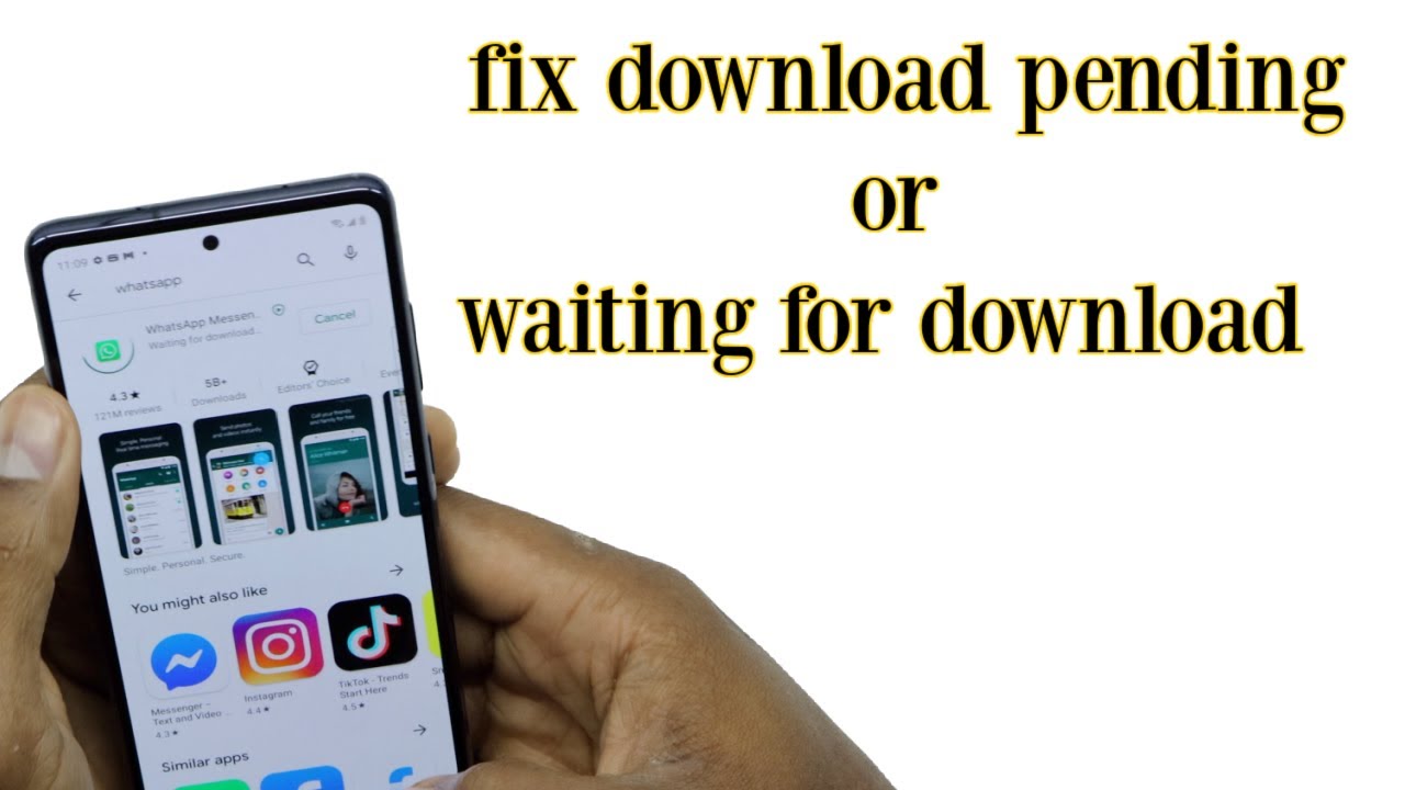 Google Play Store waiting for download problem -fixed