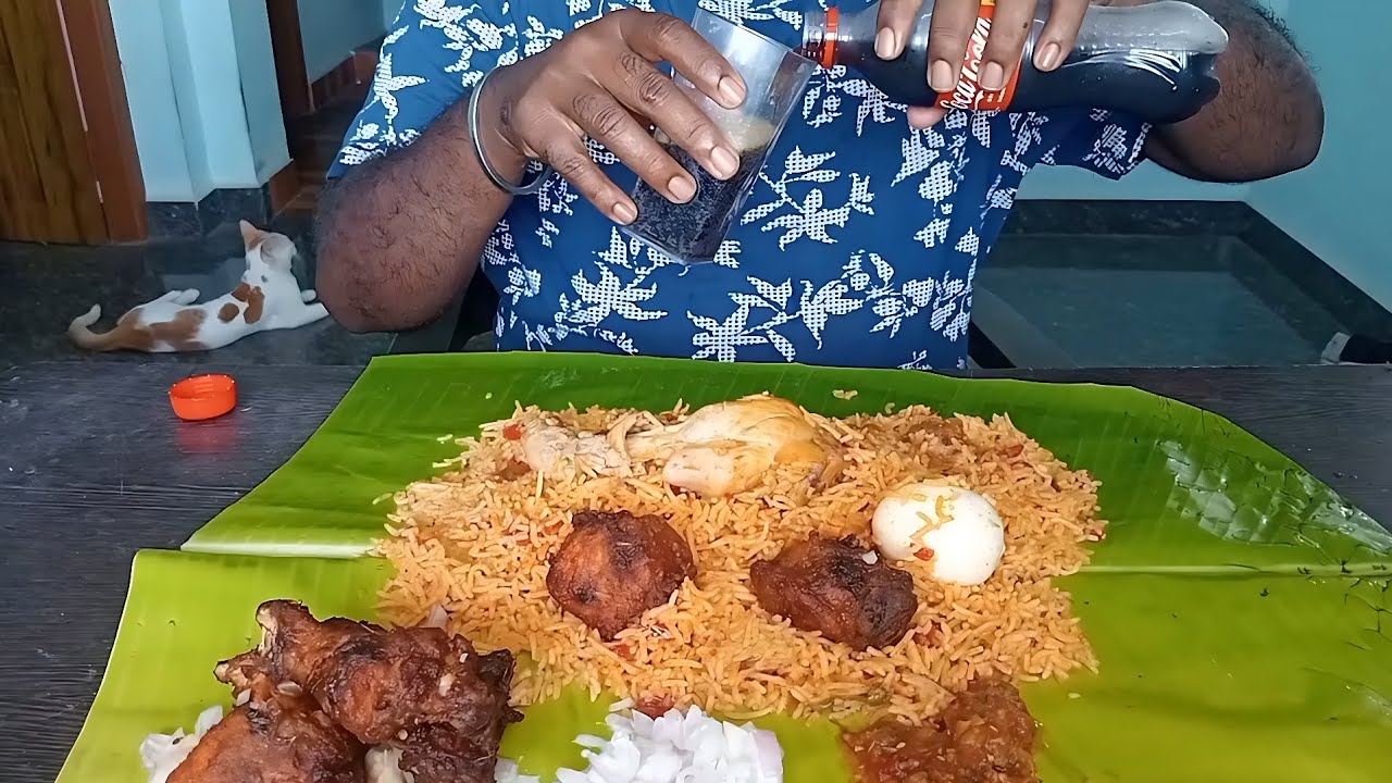 chicken biriyani with chicken 65 eating tamil|chicken biriyani eating|biriyani|@Chickenbiriyani-1998
