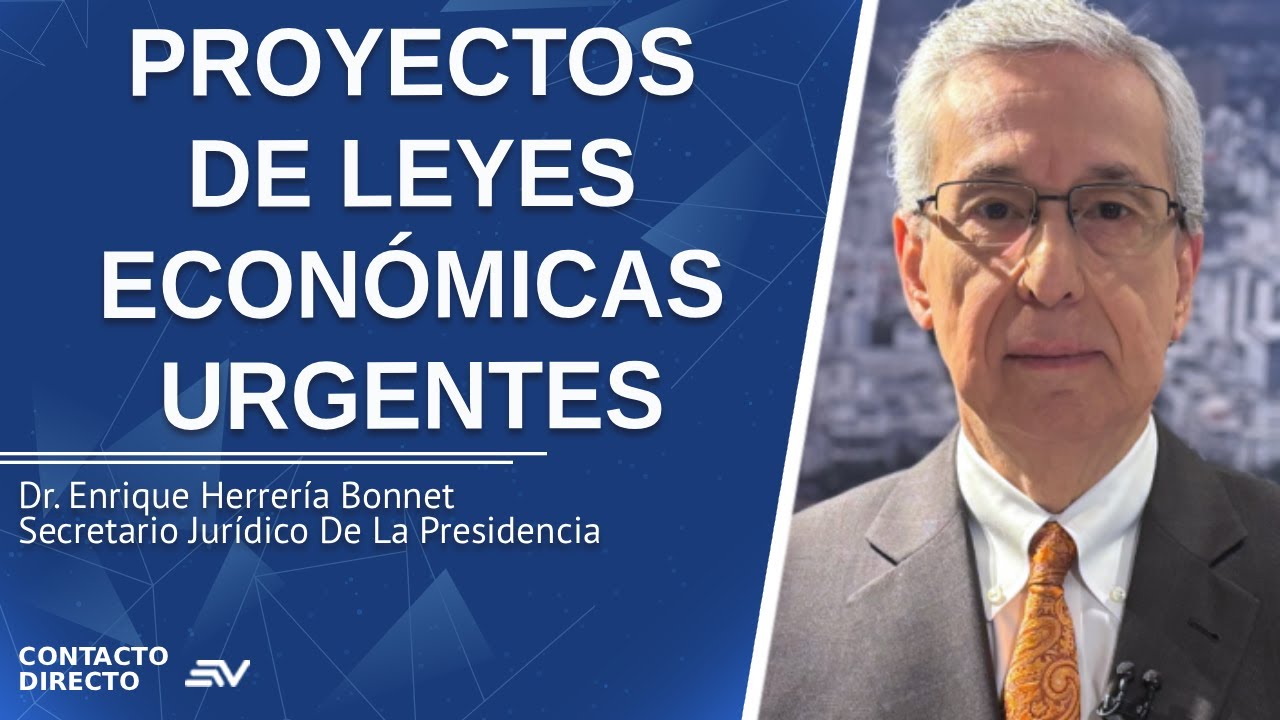 Proyectos De Leyes Económicas Urgentes - Entrevista con Enrique Herrería Bonnet | Ecuavisa