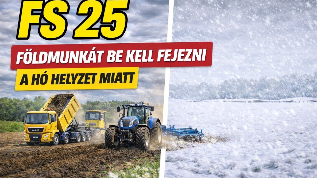Fs 25 földmunkát be kell fejezni a hó helyzet miatt.