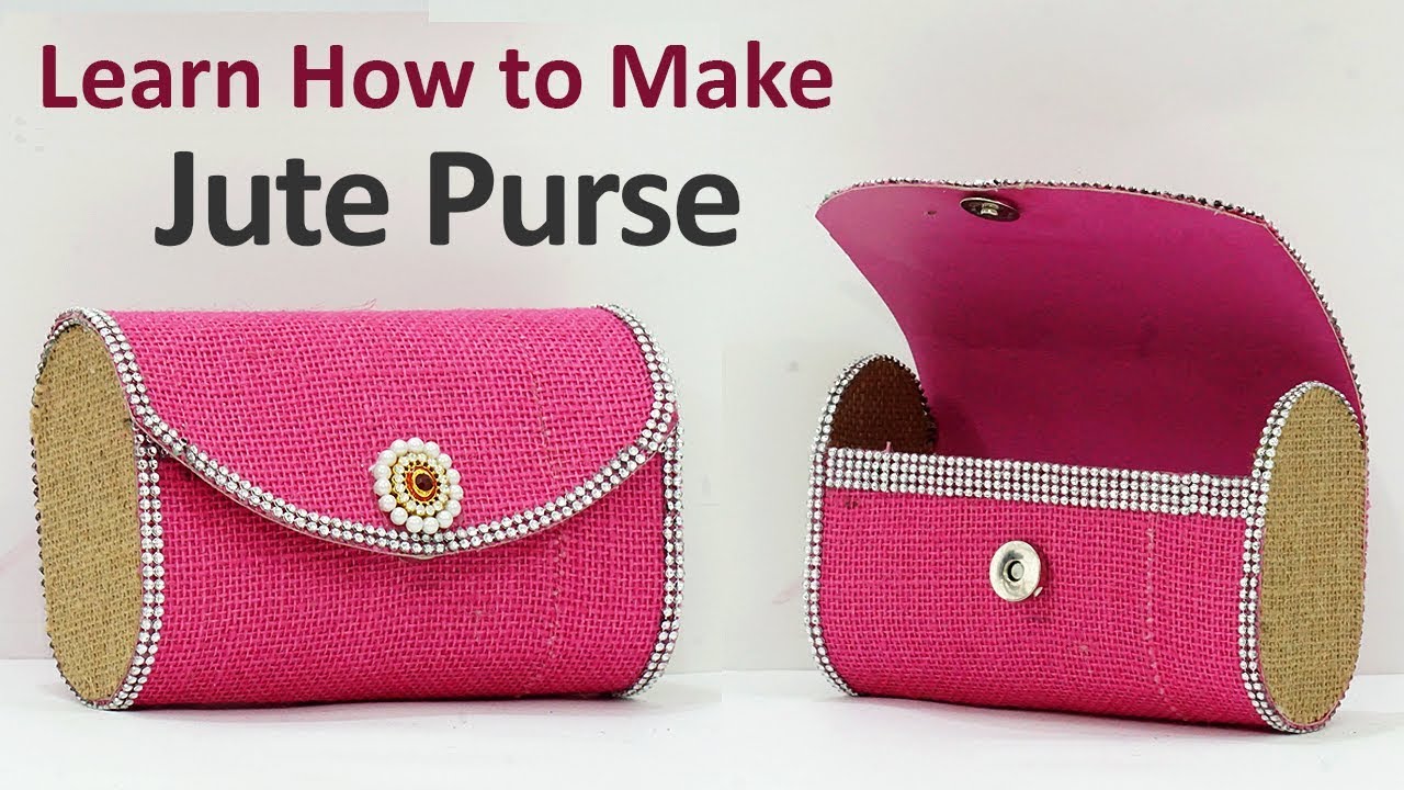 How to make Jute Handbag/Purse at home | Step by step DIY HandPurse Making Tutorial | StylEnrich