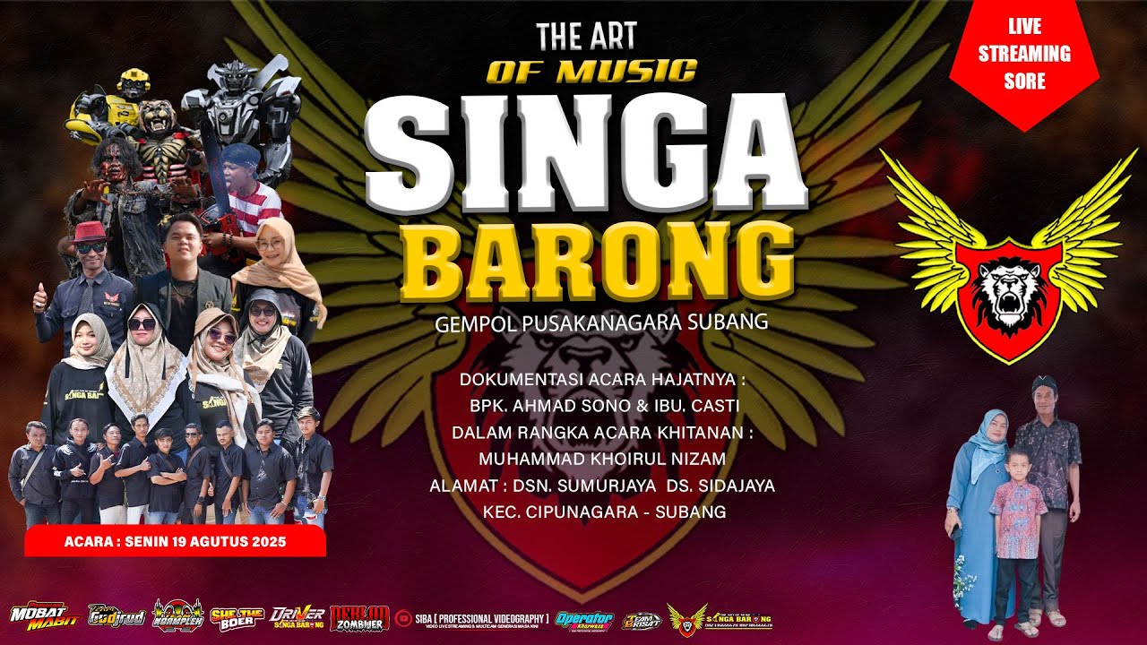 LIVE NGARAK SINGA BARONG || TANGGAL 19 AGUSTUS 2025 || ALAMAT DS. SIDAJAYA KEC. CIPUNAGARA SUBANG