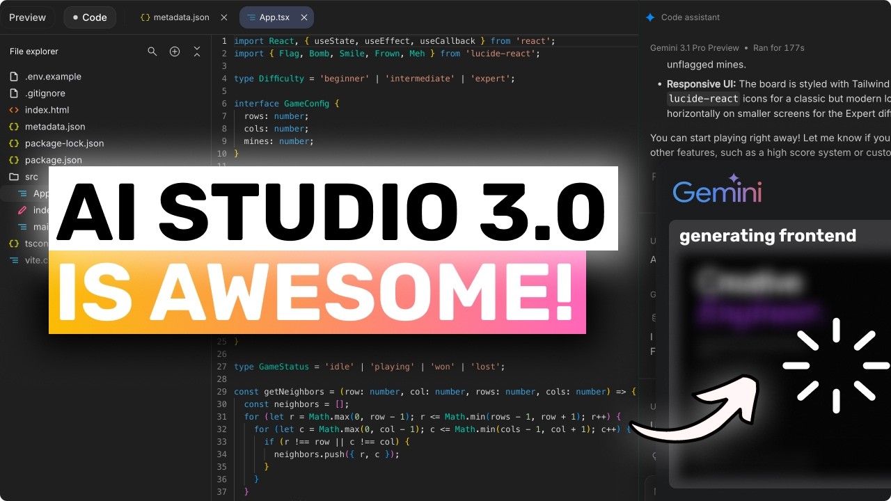 Google AI Studio 3.0 (полностью бесплатно): Это ДЕЙСТВИТЕЛЬНО ПОТРЯСАЮЩЕ!