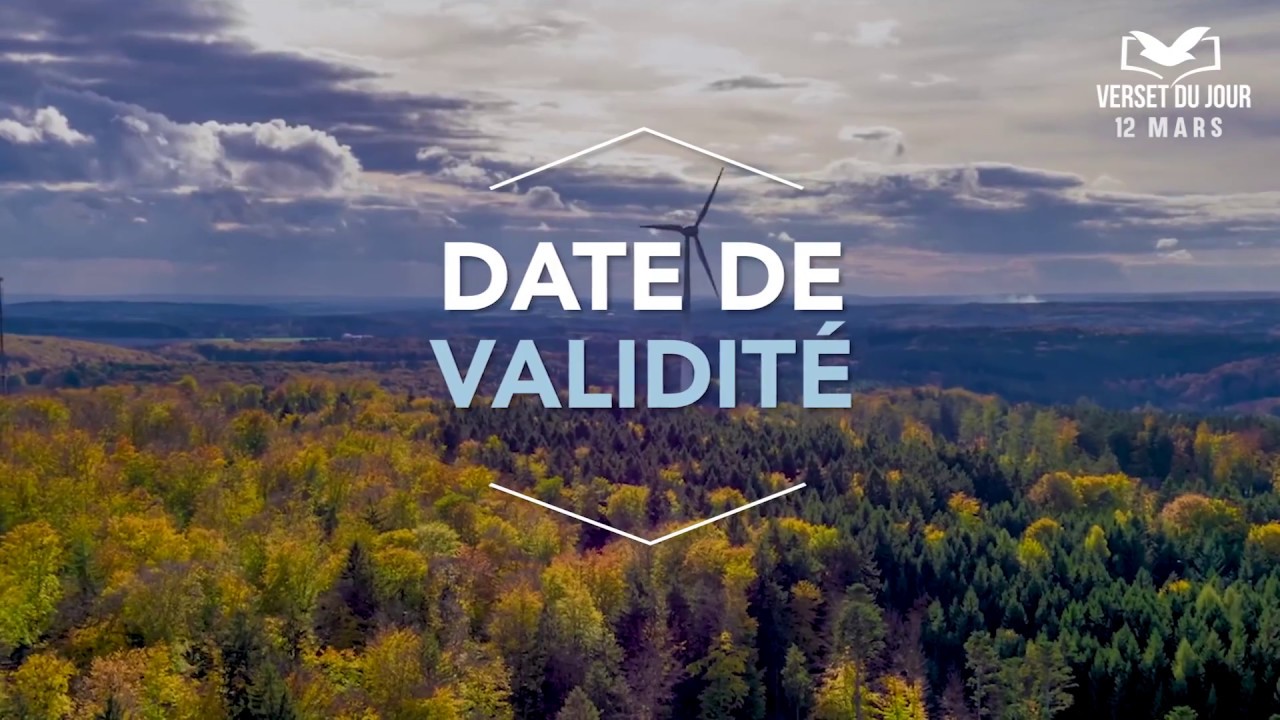 Verset du jour -12 MARS - DATE DE VALIDITE