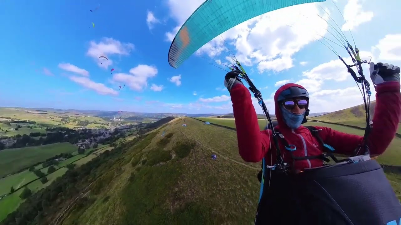 Take off from Bradwell in the Peaks, UK #paragliding