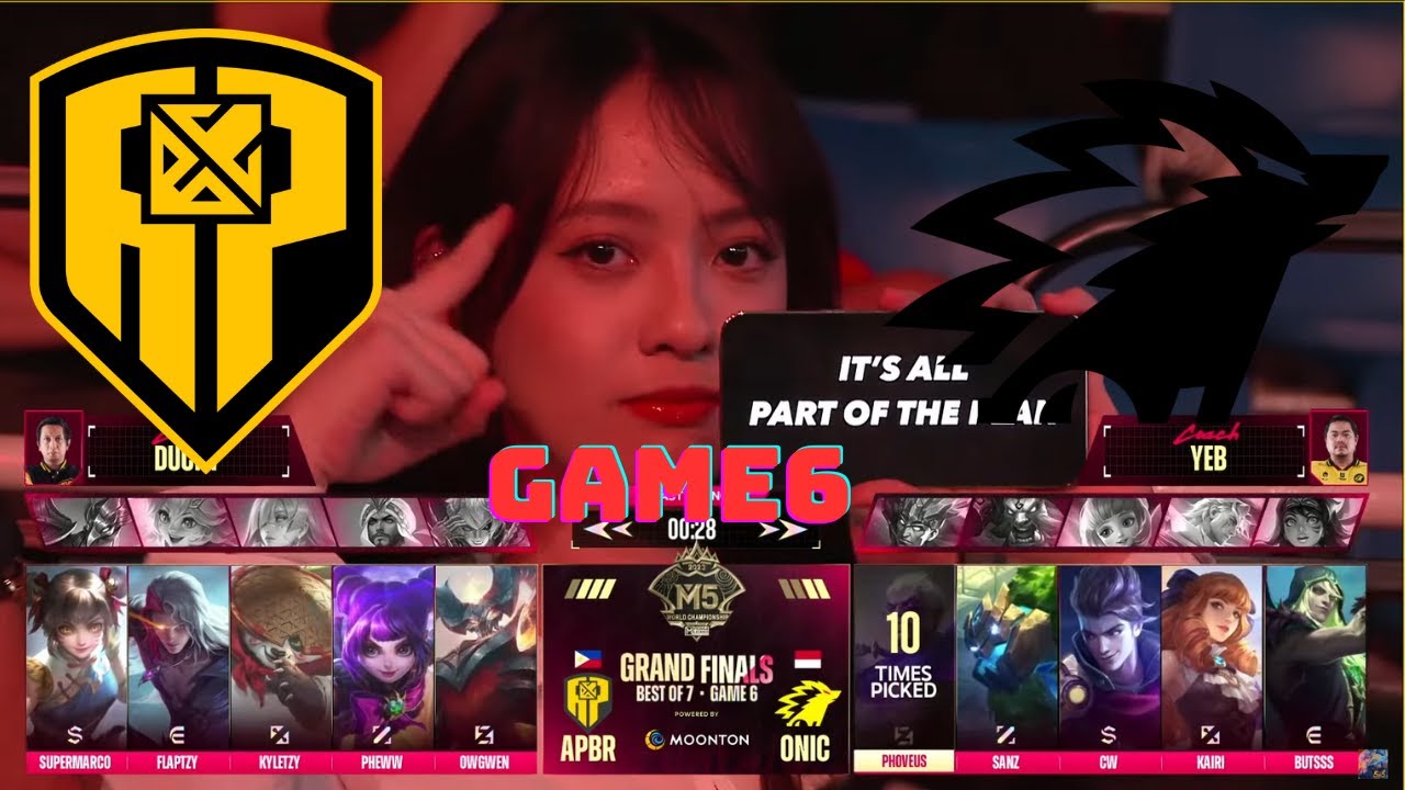 【モバレ世界大会】カウンターピックぶっ刺さり！！  APBR vs ONIC GAME6 M5 World Championship【モバイルレジェンド/Mobile Legends】