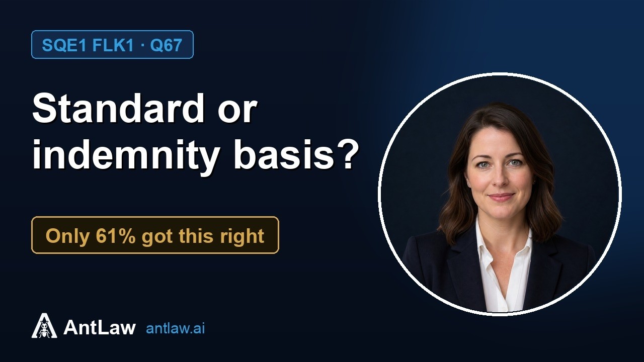 SQE1 FLK1 Q67: Part 36: late acceptance costs split on standard basis