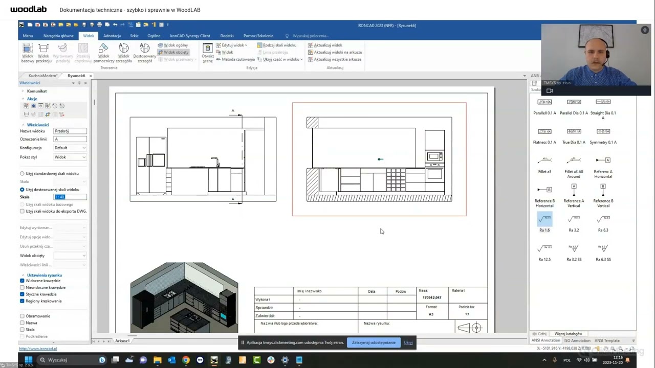 Webinarium tworzenie dokumentacji technicznej mebli w CAD 3D
