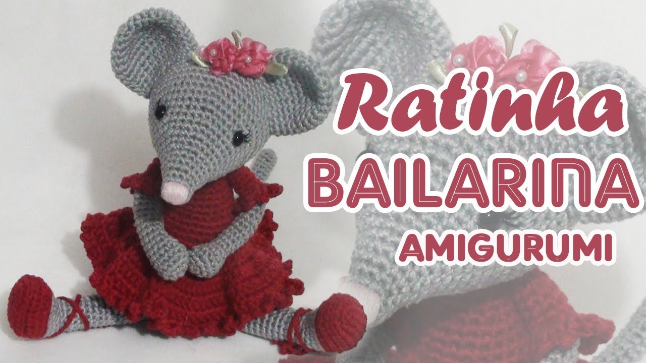 ratinha bailarina em crochê amigurumi parte1