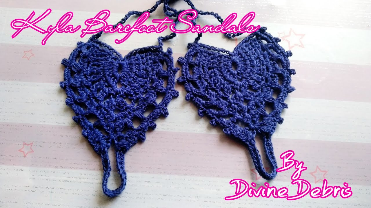 How to Crochet Kyla Barefoot Sandals by Divine Debris