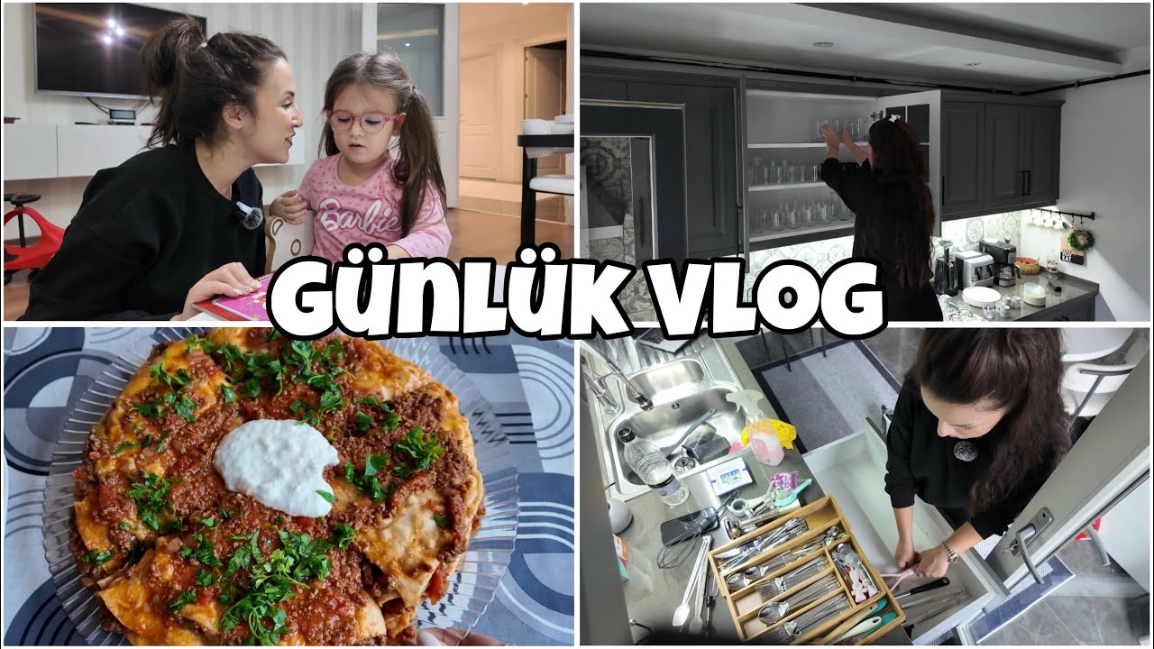 G&Uuml;NL&Uuml;K VLOG-Mutfak Dolaplarını Temizledim-Kayseri Yağlaması-Anne Kız Akşamı-S&uuml;p&uuml;rgeden &Ccedil;ıkanlar
