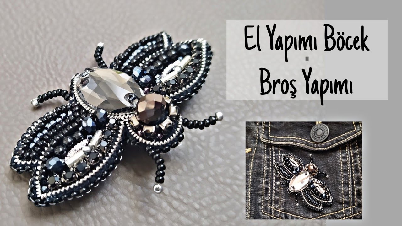 Broş Böcek Yapımı / Brooch Beetle / Брошь Жучок из бисера