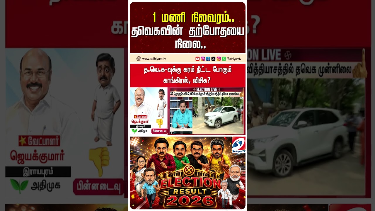 1 மணி நிலவரம்  தவெகவின் தற்போதயை நிலை
