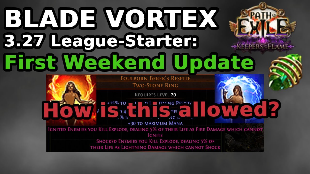 Руководство по сборке лиги Blade Vortex POE 3.27 &mdash; обновление за первые выходные