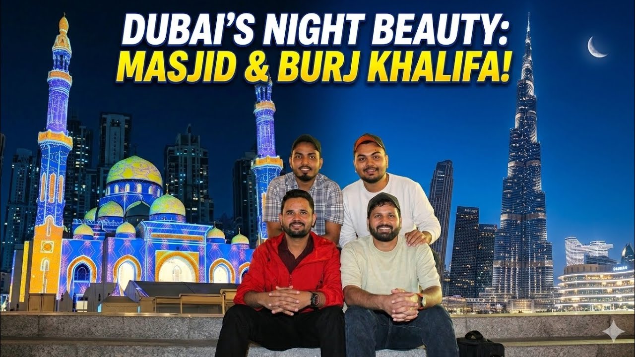 Dubai ki🇦🇪🇦🇪🇦🇪🇦🇪🇦🇪🇦🇪 badi hi khoobsurat masjid me iftari burj khalifa ke pass maze 🤩🤩🤩🤩🤩