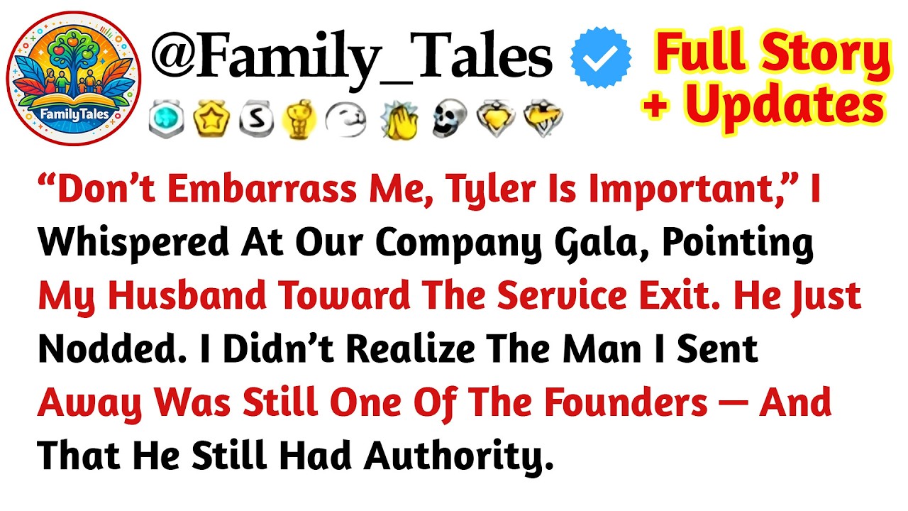 “Don’t Embarrass Me, Tyler Is Important,” I Whispered At Our Company Gala, Pointing My Husband...