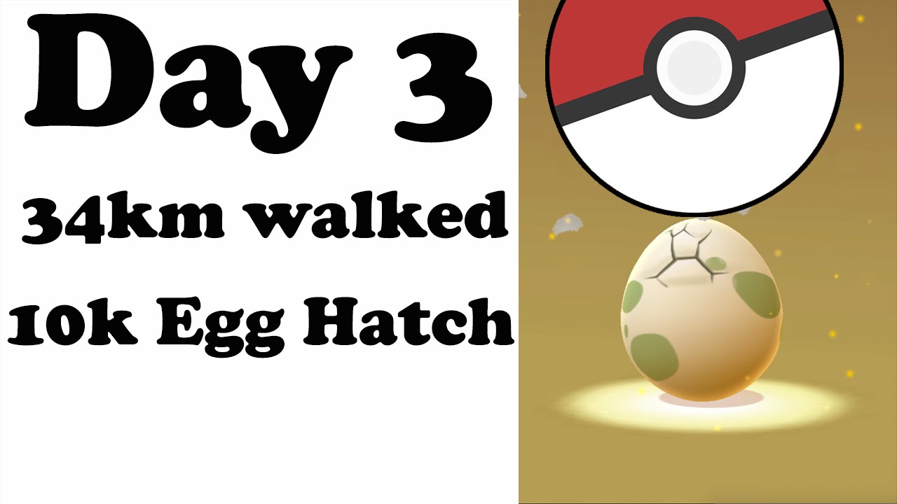 Pok&eacute;mon GO 3 Days 34 km!!! Second 10 km Egg Hatch Update