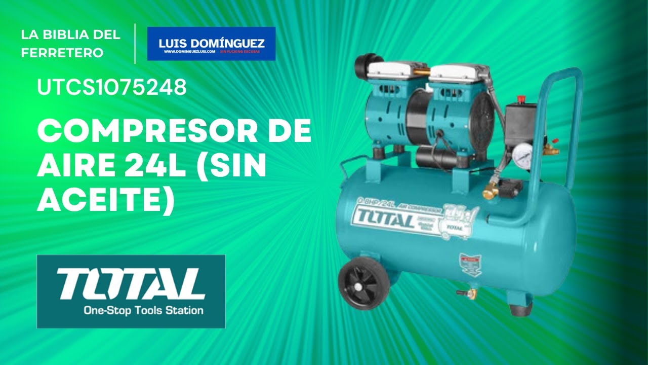 Compresor de Aire TOTAL UTCS1075248: Potencia y Eficiencia Sin Aceite! 💨