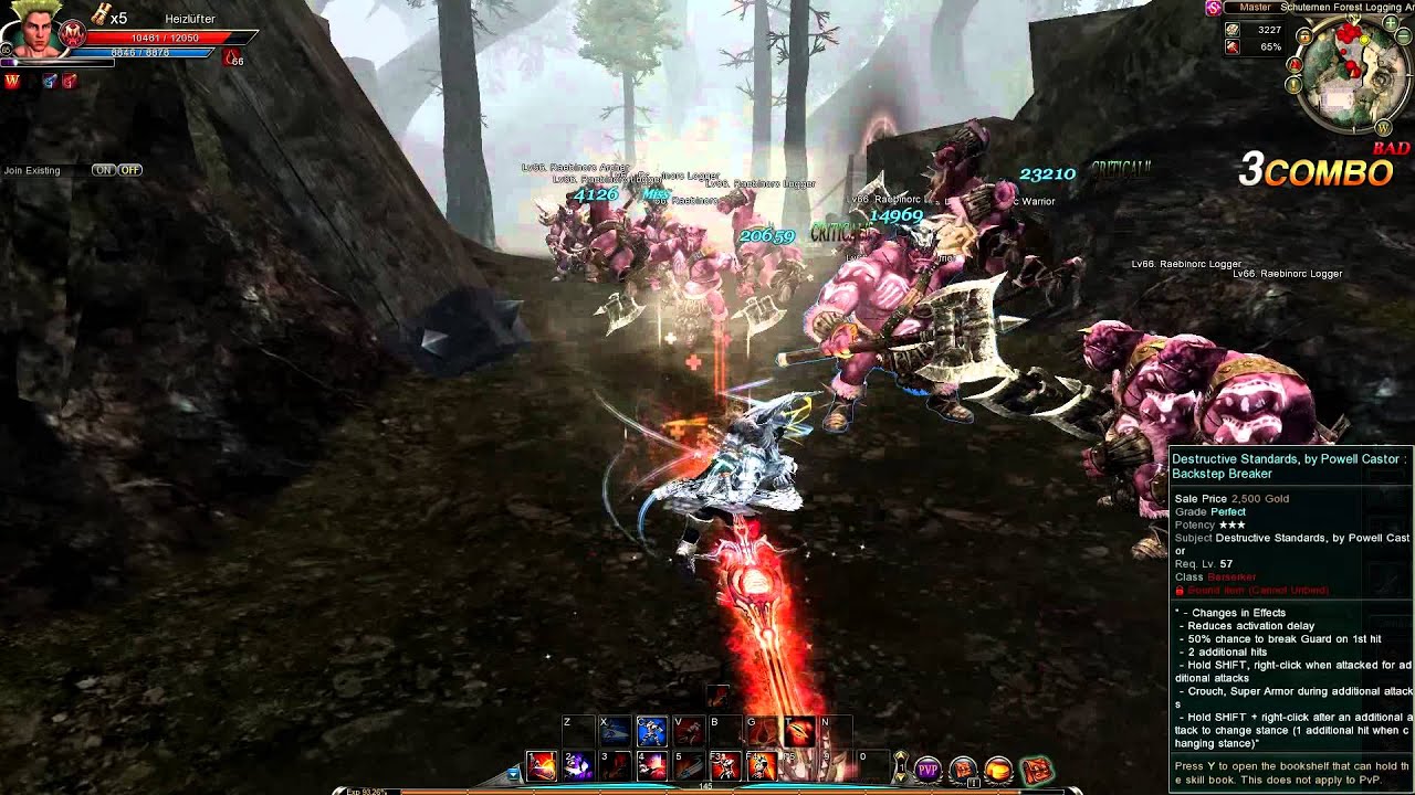 C9 Skillbook Showcase - Berserker - Ground Swing & Backstep Breaker