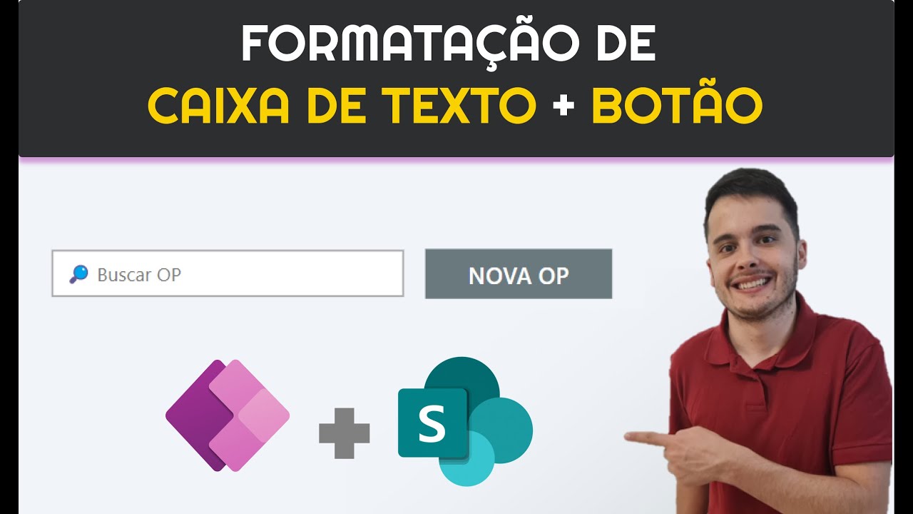 Design do aplicativo em Power Apps - configurações da caixa de busca, botão e cores do aplicativo