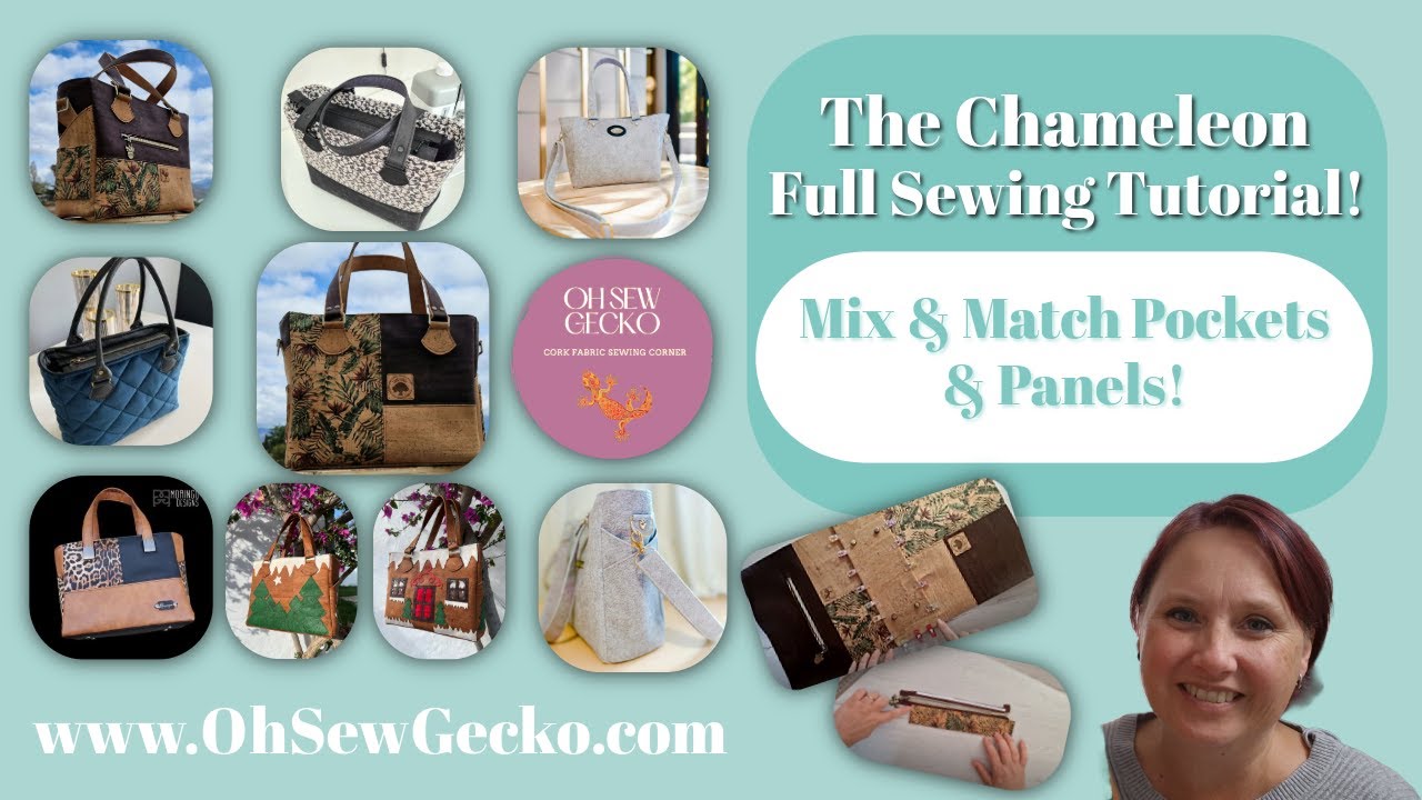 Super FUN & CHANGING bag sewing pattern! The Chameleon from Oh Sew Gecko!