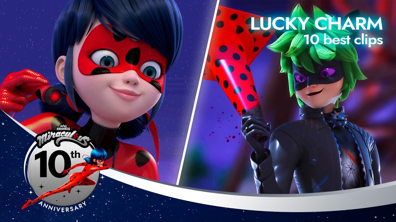 MIRACULOUS | 🔝 LUCKY CHARM 🐞 | Best clips from Season 1 to 6 | 10th anniversary ⭐️