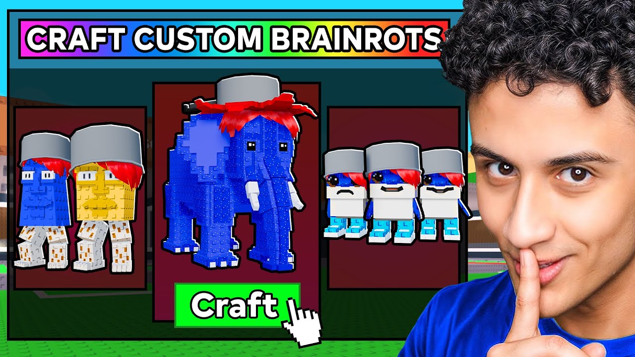 Steal a Brainrot, But You Can CRAFT CUSTOM BRAINROTS!