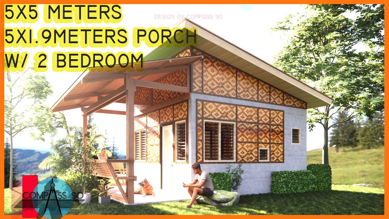 5x5 Meters 2 Bedroom Half Amakan House Design