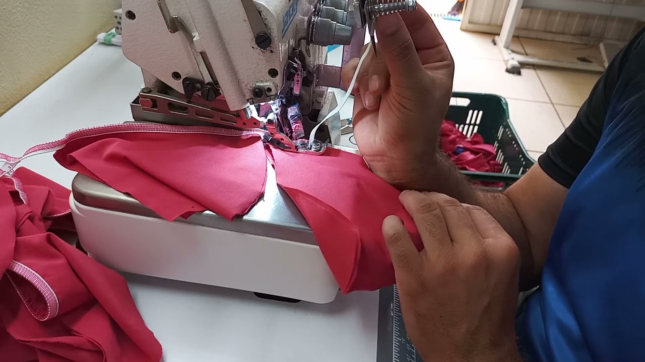 como pregar elástico rapido com aparelho no biquíni lateral.