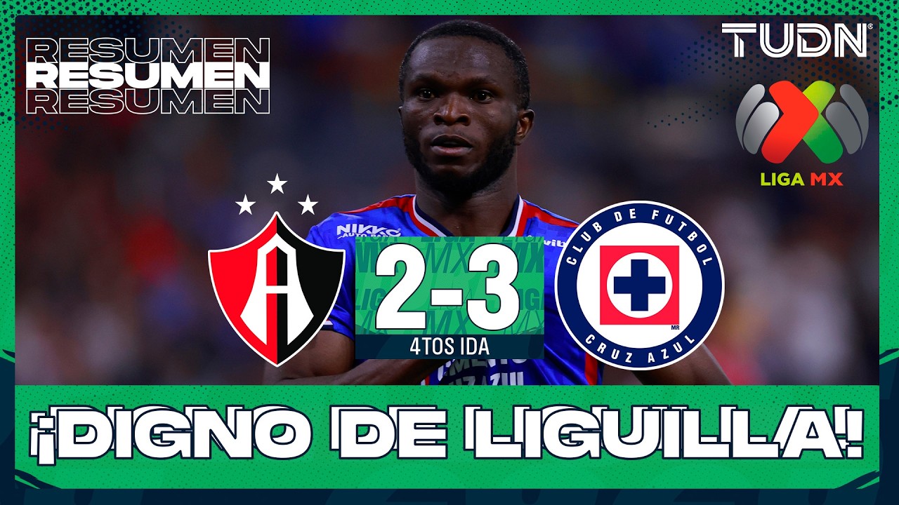 Resumen y goles - Atlas vs Cruz Azul | Liga MX - Cuartos de Final - Ida Clausura 2026 | TUDN