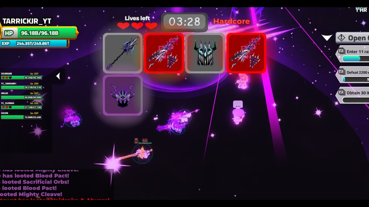 Abyssal Void Purps, Legendaries, ULTIMATE Drops Prt1 - Dungeon Quest