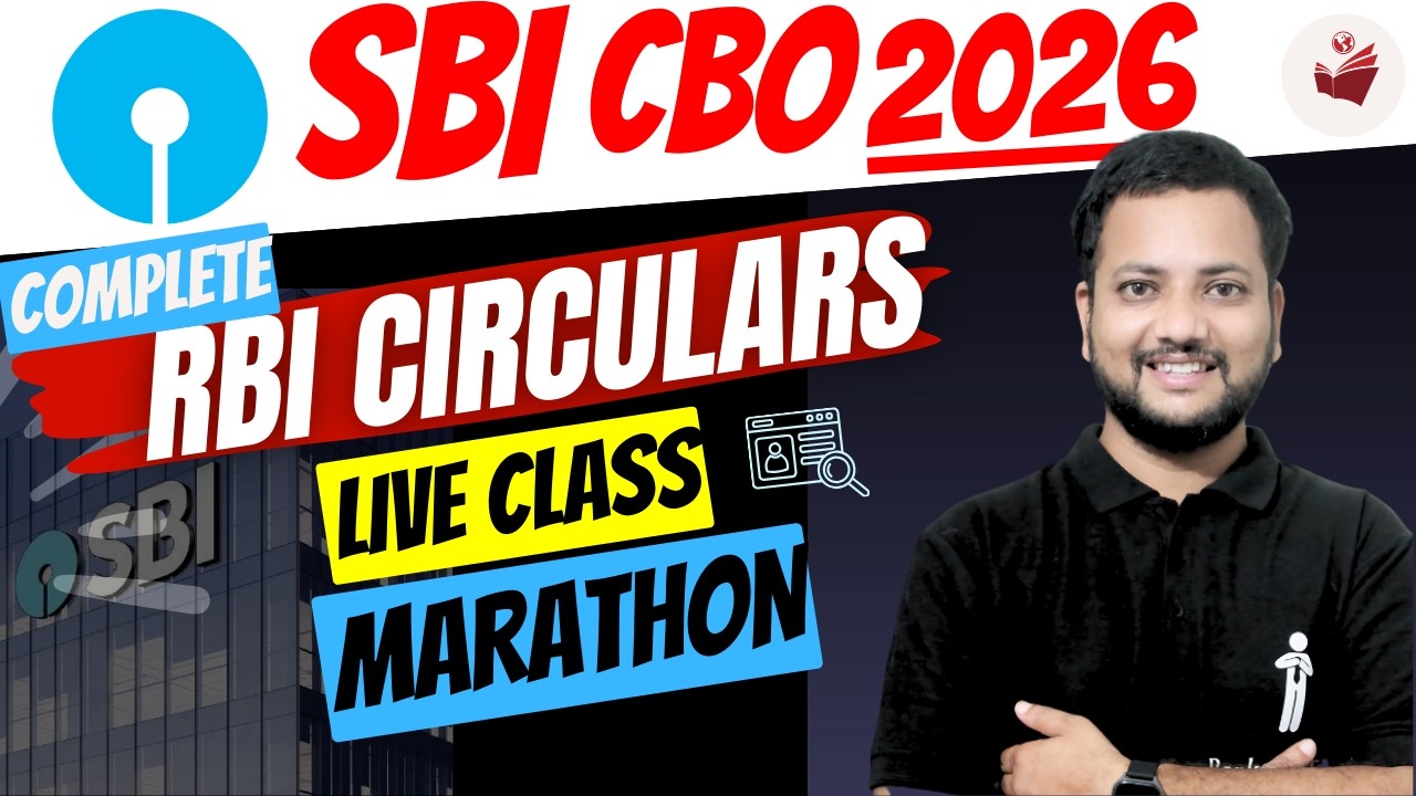 SBI CBO 2026 | 🔴 Live RBI Circulars Marathon | 📚 Important Banking Knowledge