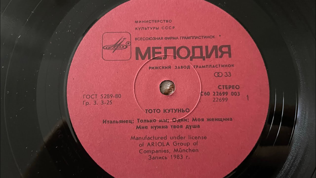 Toto Cutugno-„l’Italiano” (USSR Version),1986