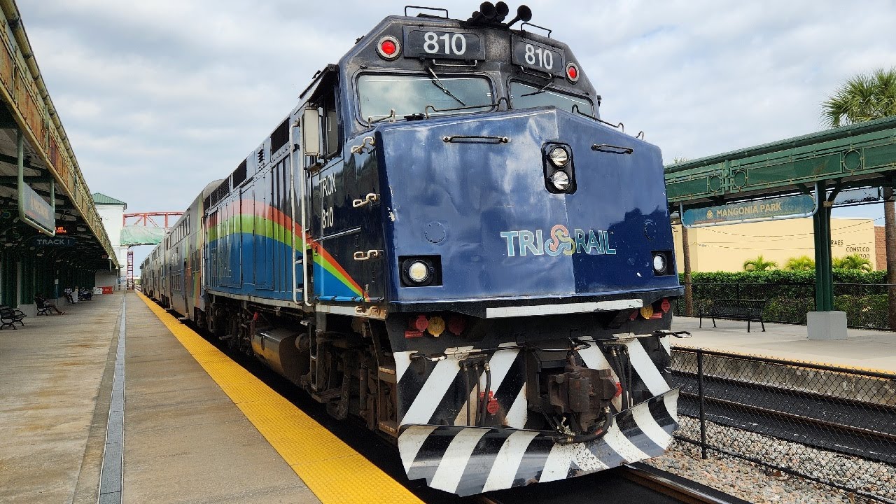[4K] – Full Ride – South Florida's Tri-Rail – Southbound – Mangonia Park – Miami Airport