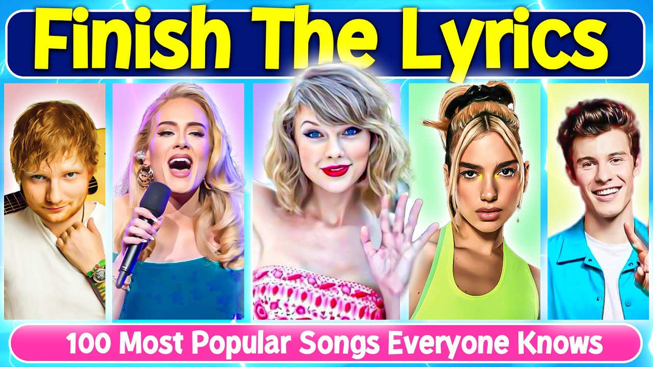 Finish the Lyrics Mega Challenge😍🎶 | 100 Most popular Songs that Everyone Knows🔥