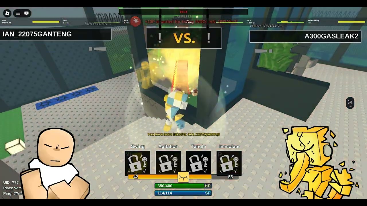 Bug abuser loses because of hitbox and does the