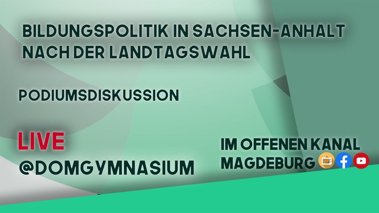 LIVE | Bildungspolitik in Sachsen-Anhalt nach der Landtagswahl