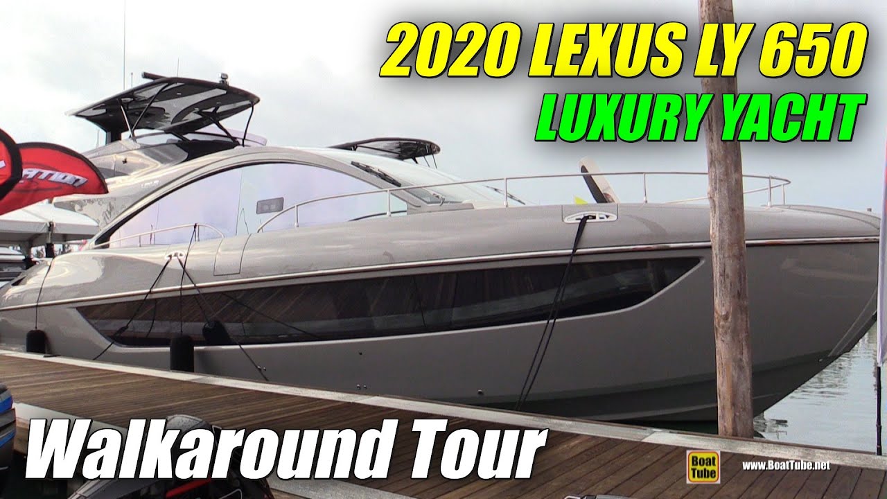 2020 Lexus LY 650 Luxury Yacht - Walkaround Tour - 2020 Miami Boat Show