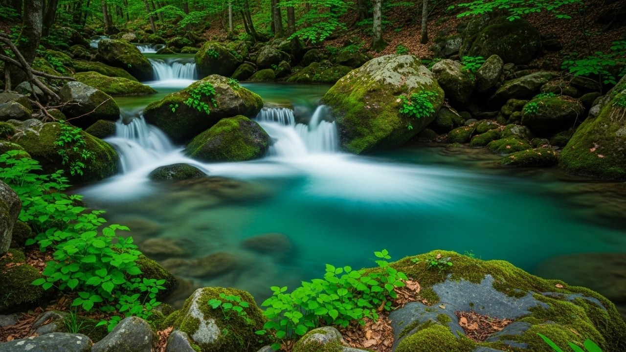 Soothing River Flow in Tropical Forest – Nature Sounds for Sleep