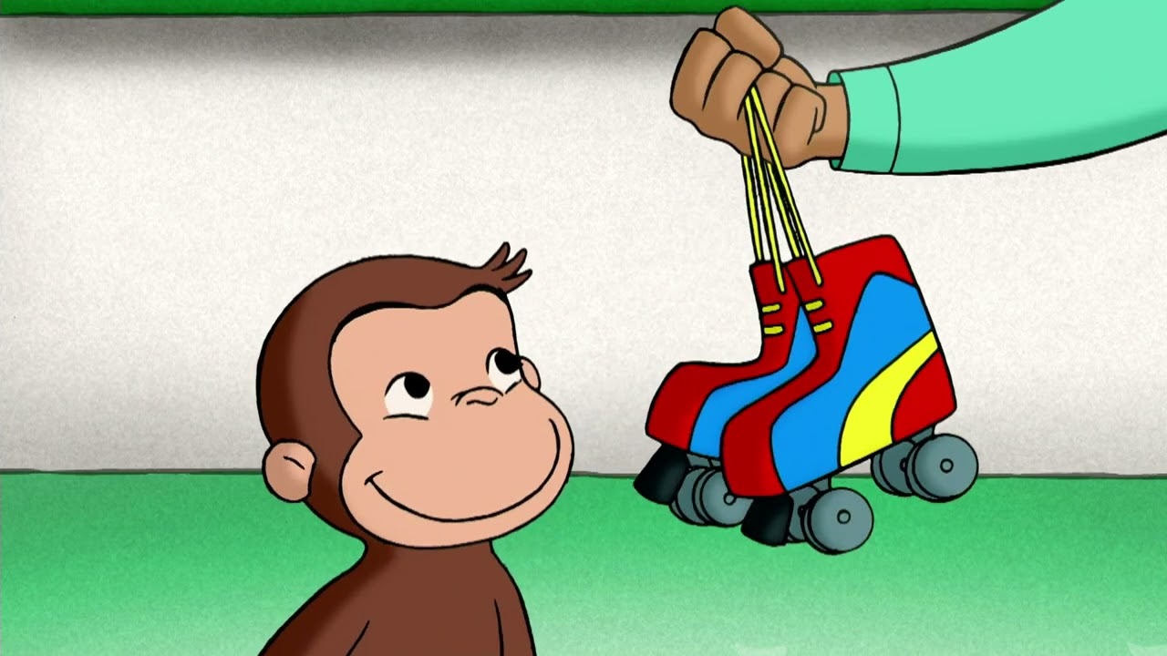 Georges le Petit Singe 🐵 George apprend à faire du patin à roulettes 🐵 Dessins Animés