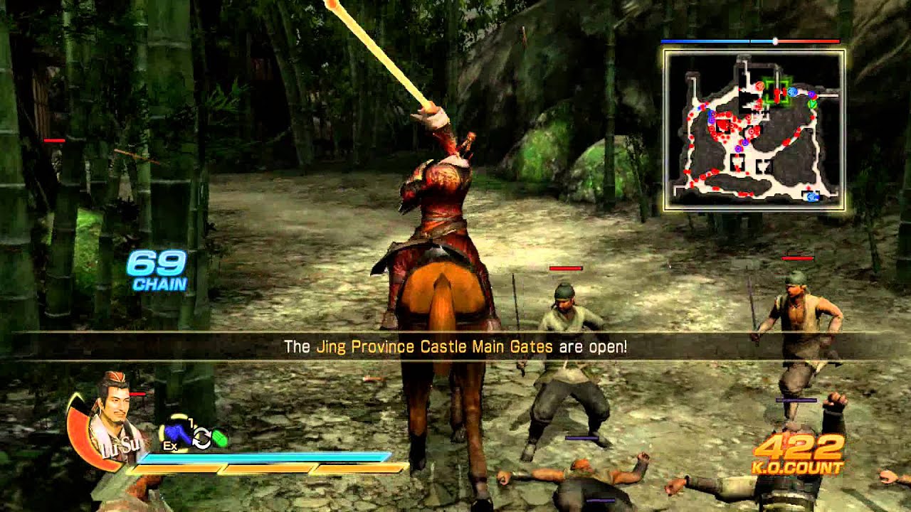 Dynasty Warrior 8 Battle of Jing Province Leading Lu Su to Province Castle