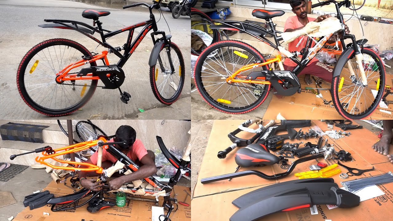 Hercules Street Rider ZX 26 T Mountain Cycle | Wire Brake Cycle unboxing and assembling.